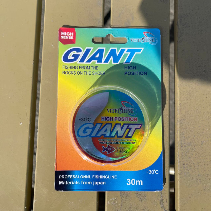 Зимнняя Леска 30м GIANT-FLUOROCARBON