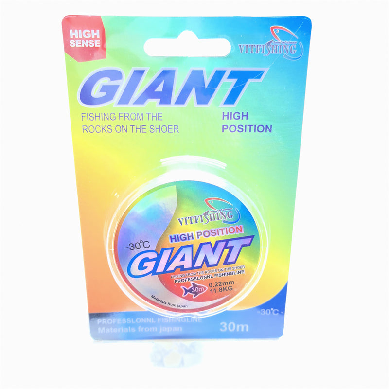 Зимнняя Леска 30м GIANT-FLUOROCARBON